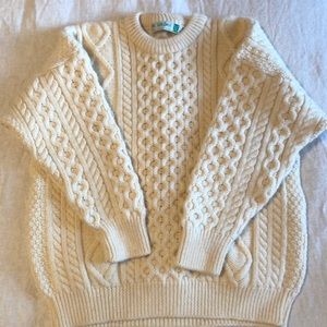Wool fisherman sweater